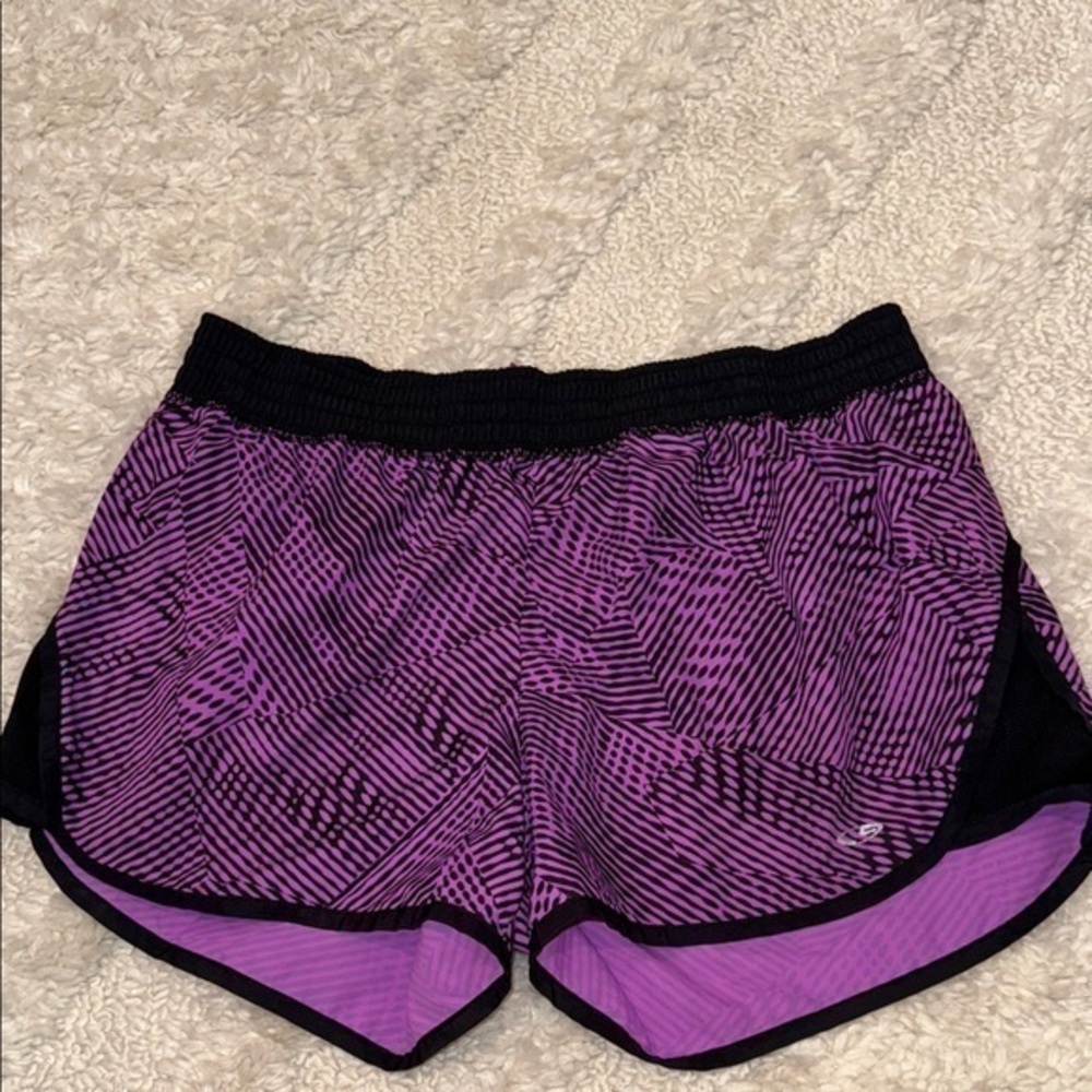 Champion Women's Black and Purple Athletic Shorts